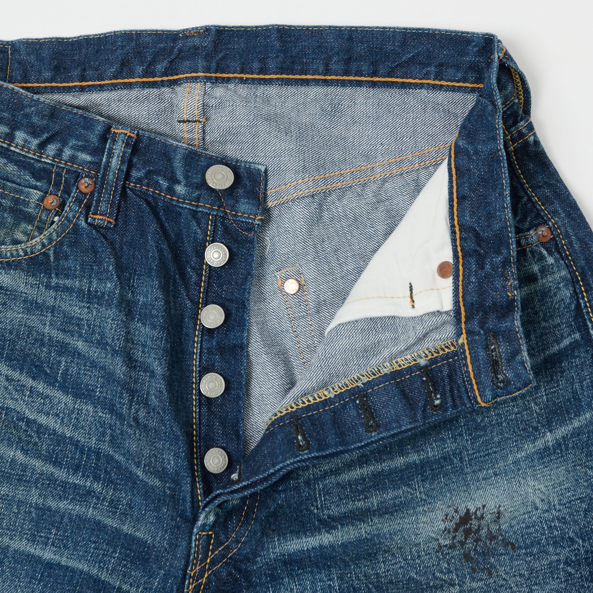 FULLCOUNT 0105 13.7oz Wide Straight Jean - 'More Than Real' Wash