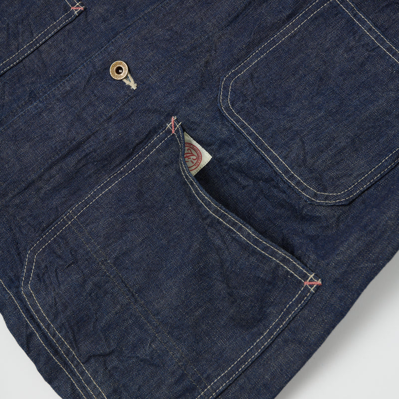 Full Count 2015-1 Denim Chore Jacket - Indigo Blue