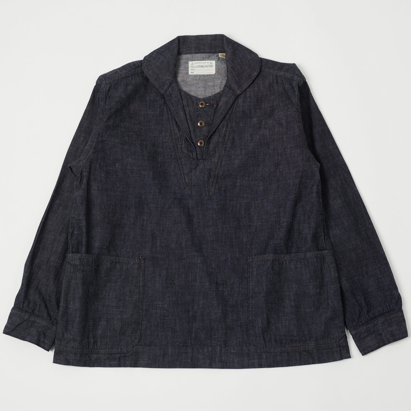 FULLCOUNT 2017 U.S. Navy Denim Pullover Jacket - One Wash