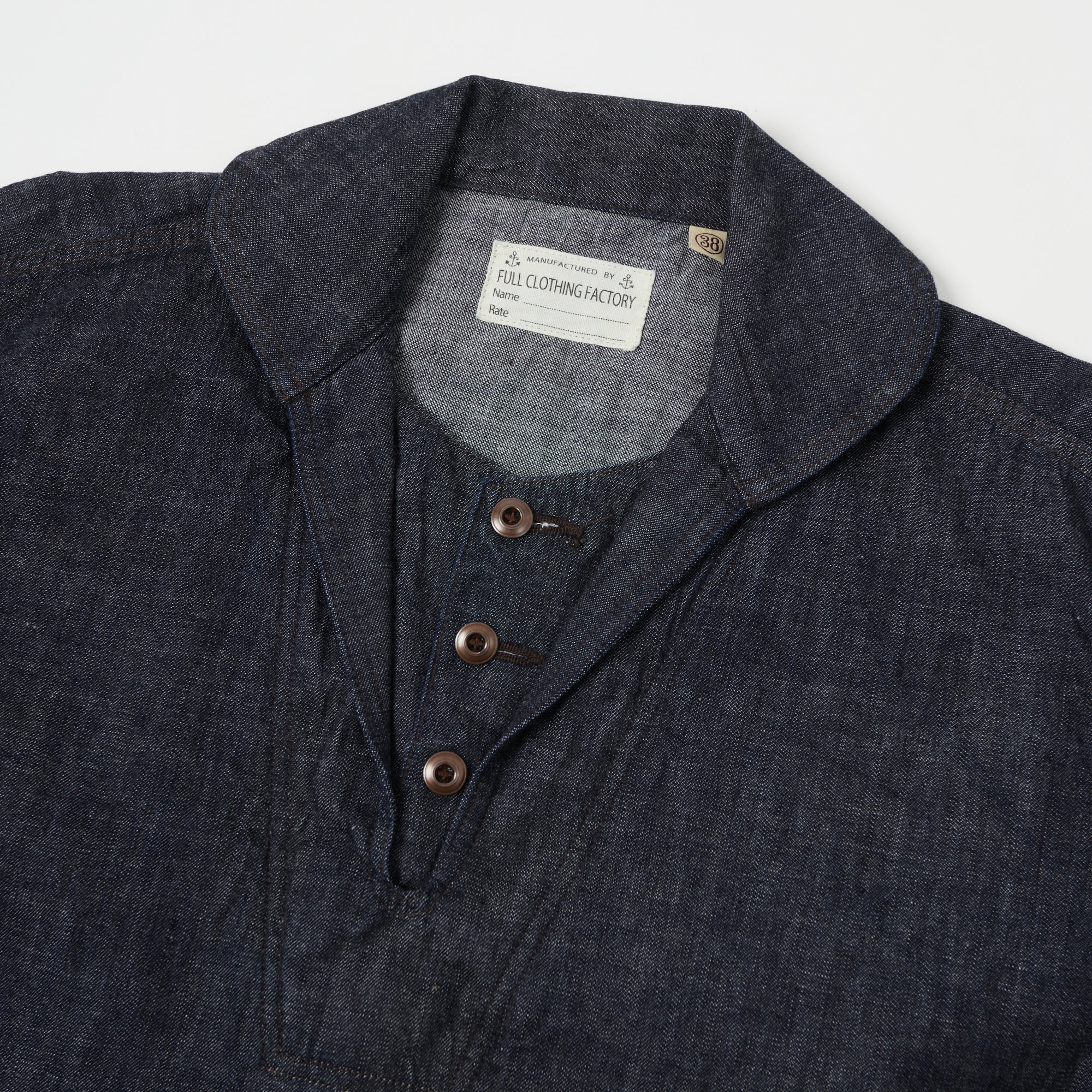 FULLCOUNT 2017 U.S. Navy Denim Pullover Jacket - One Wash