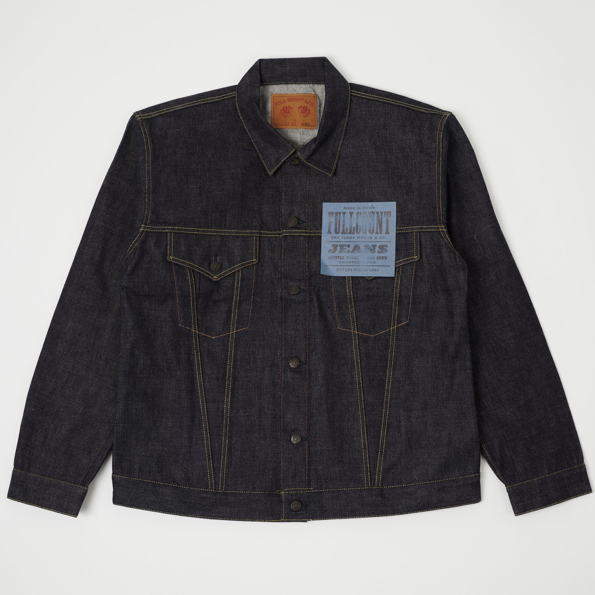 FULLCOUNT 2101XX 15.5oz Type III Denim Jacket - Raw