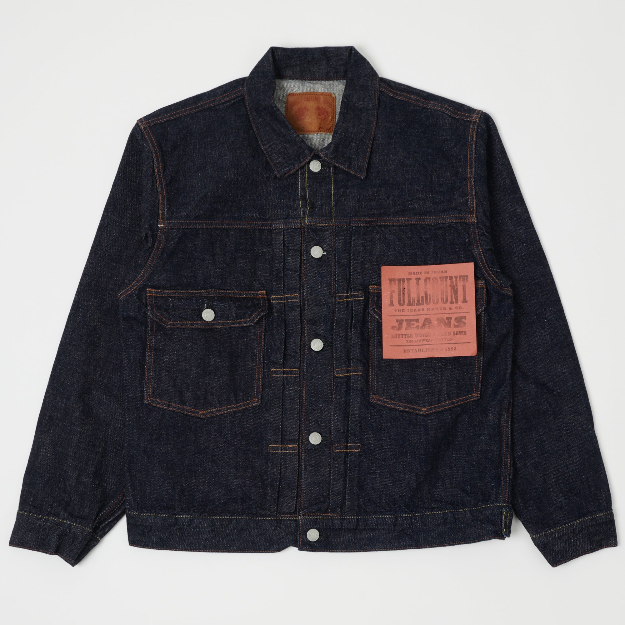 FULLCOUNT 2102 13.7oz Type II Denim Jacket - One Wash