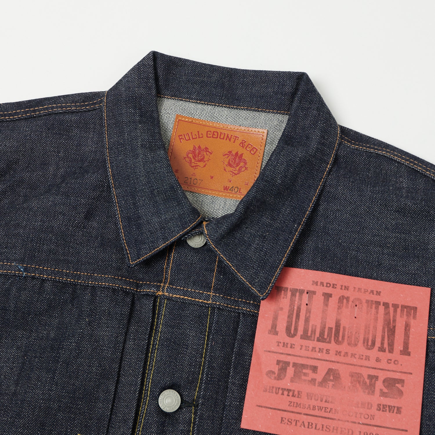 FULLCOUNT 2107 13.75oz Type I Denim Jacket - Raw