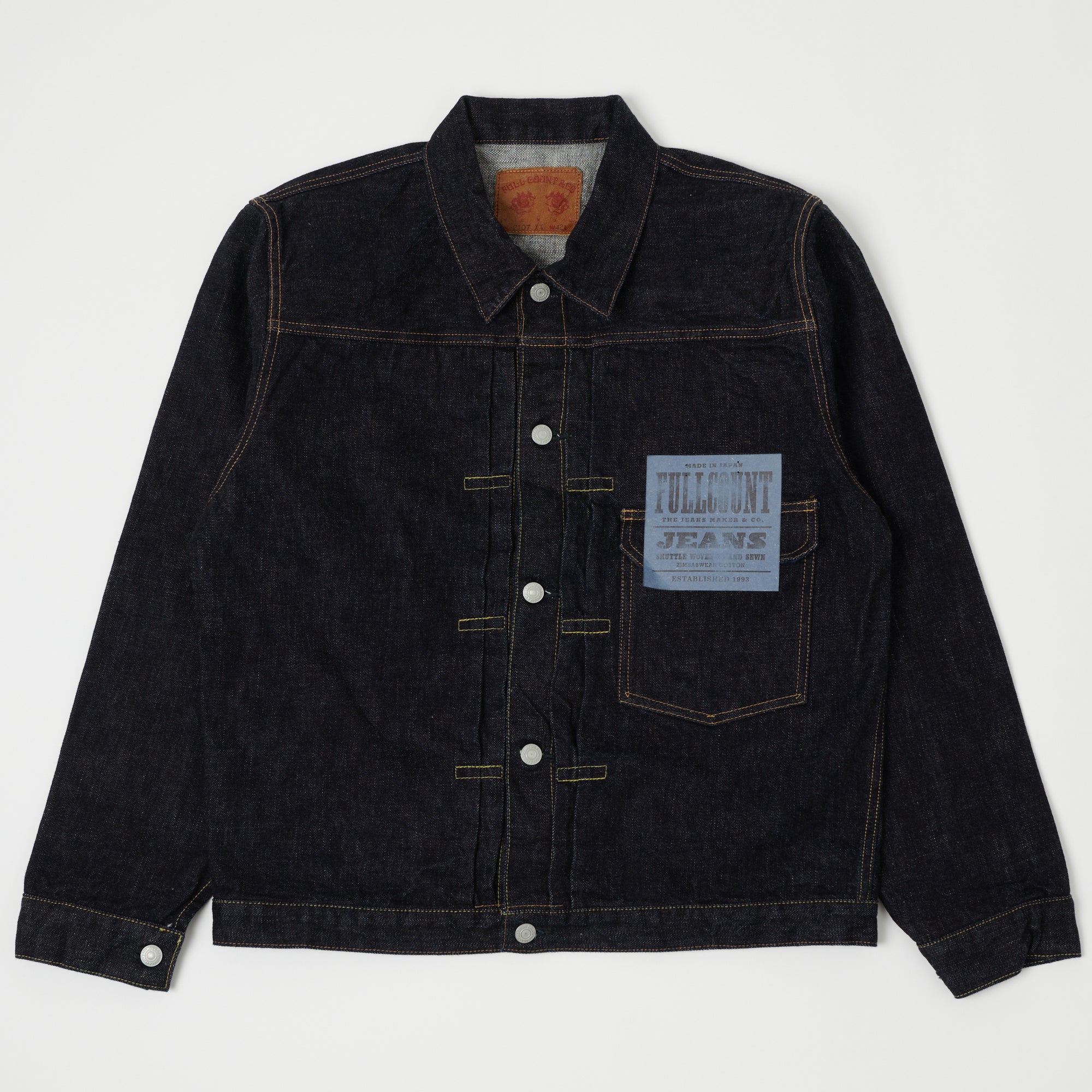 FULLCOUNT 2107XX 15.5oz Type I Denim Jacket - One Wash