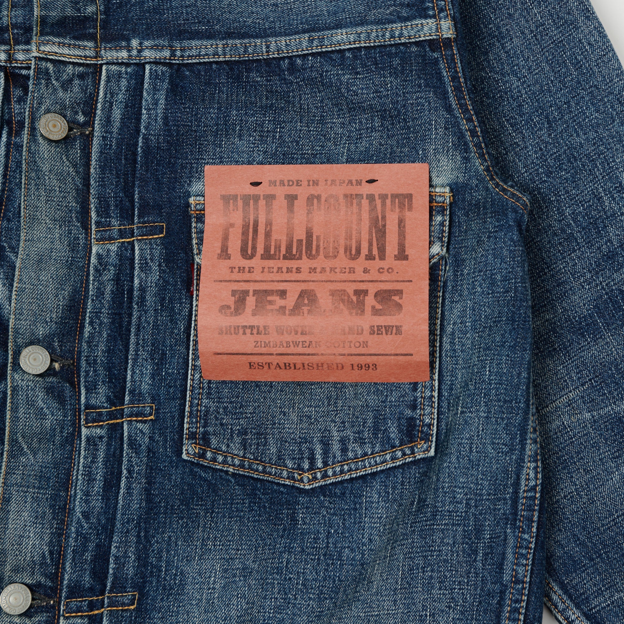 FULLCOUNT 2102 13.7oz Type II Denim Jacket - 'Real Killer' Wash