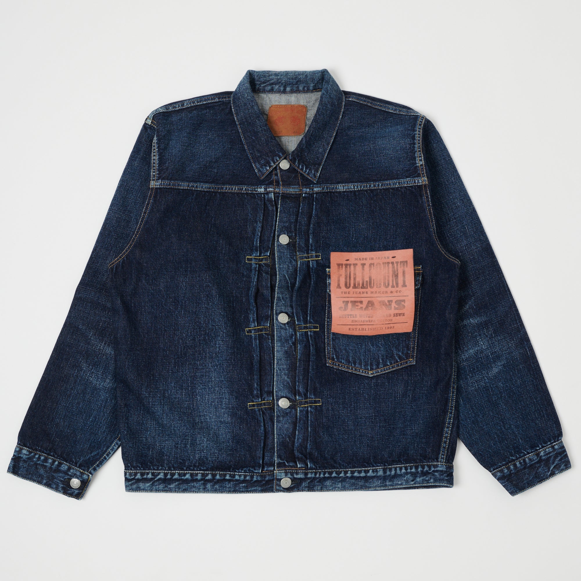 FULLCOUNT 2107 13.75oz Type I Denim Jacket - 'Half Way There' Wash