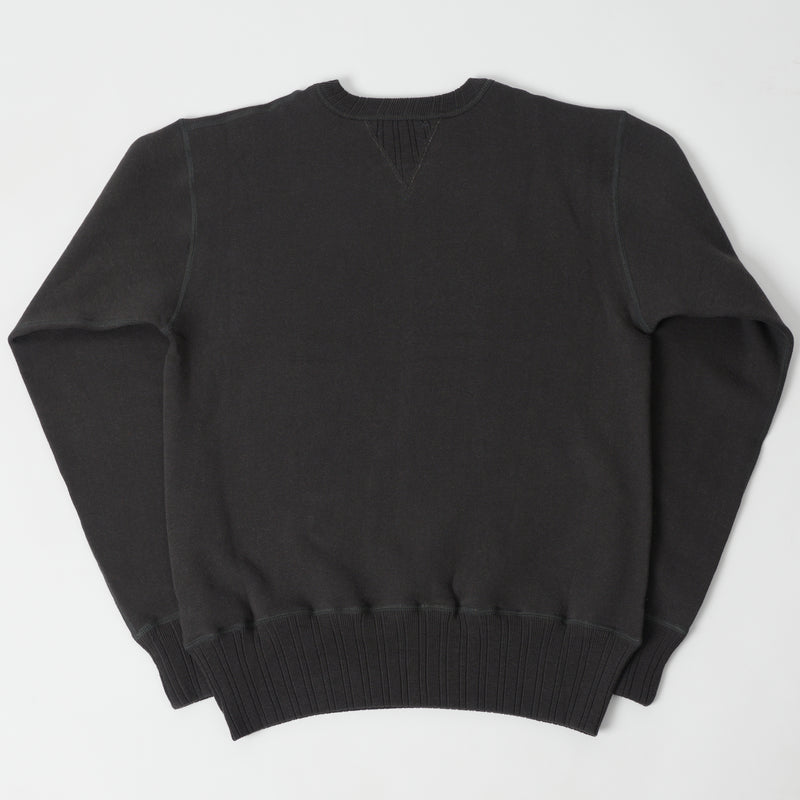 Full Count 3741-22 Set In Sleeve Loopwheel Sweatshirt - Ink Black