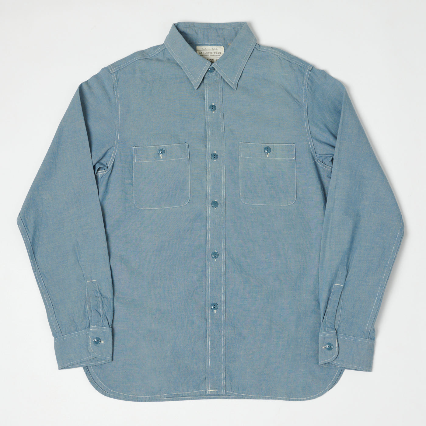 FULLCOUNT 4810 5oz Chambray Work Shirt - Light Blue