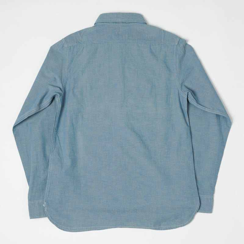 Full Count 4810-22 5oz Original Selvedge Chambray Shirt - Light Blue