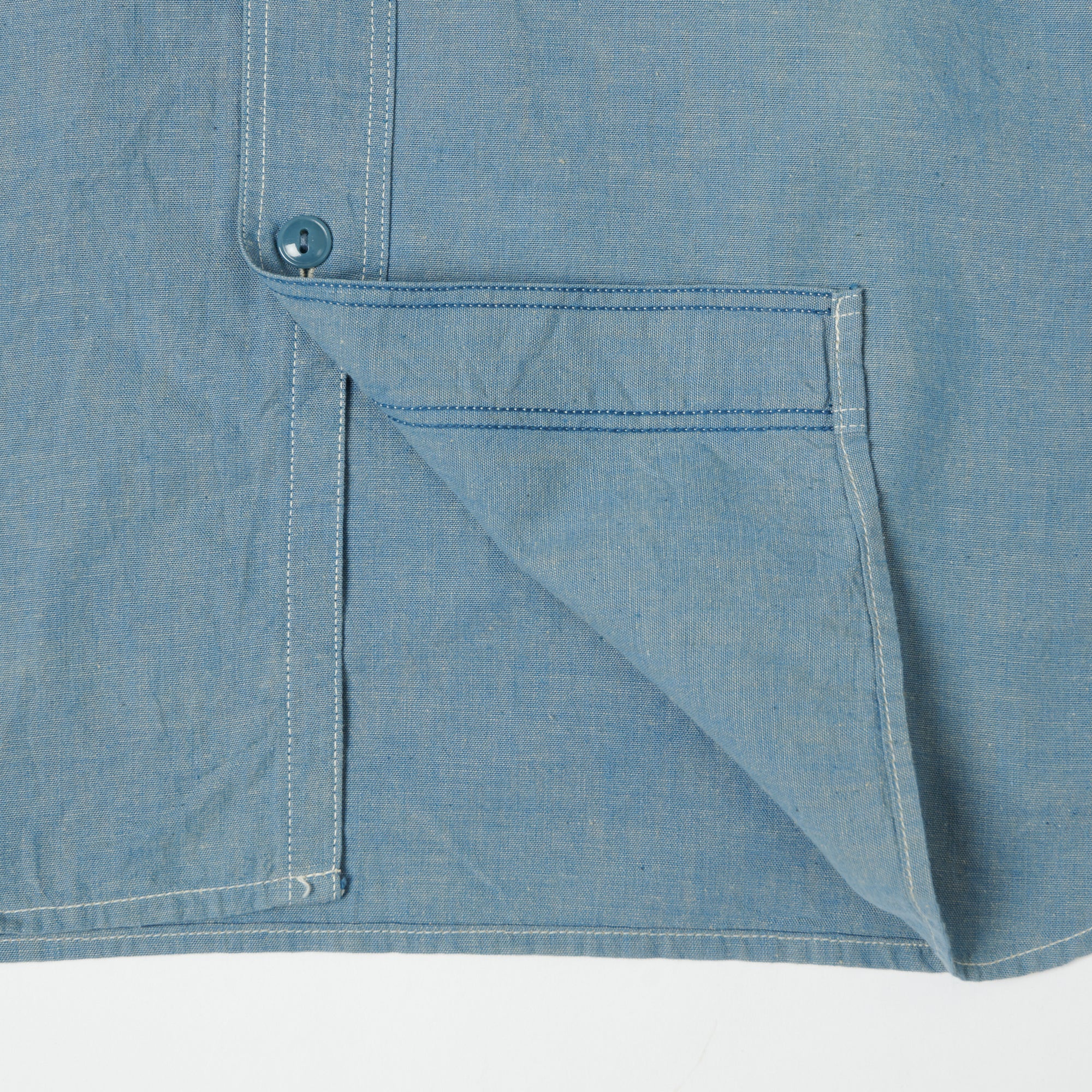 FULLCOUNT 4810 5oz Chambray Work Shirt - Light Blue
