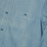 Full Count 4810-22 5oz Original Selvedge Chambray Shirt - Light Blue