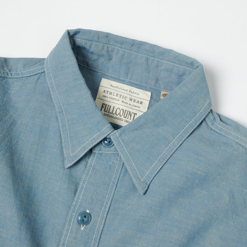 Full Count 4810-22 5oz Original Selvedge Chambray Shirt - Light Blue