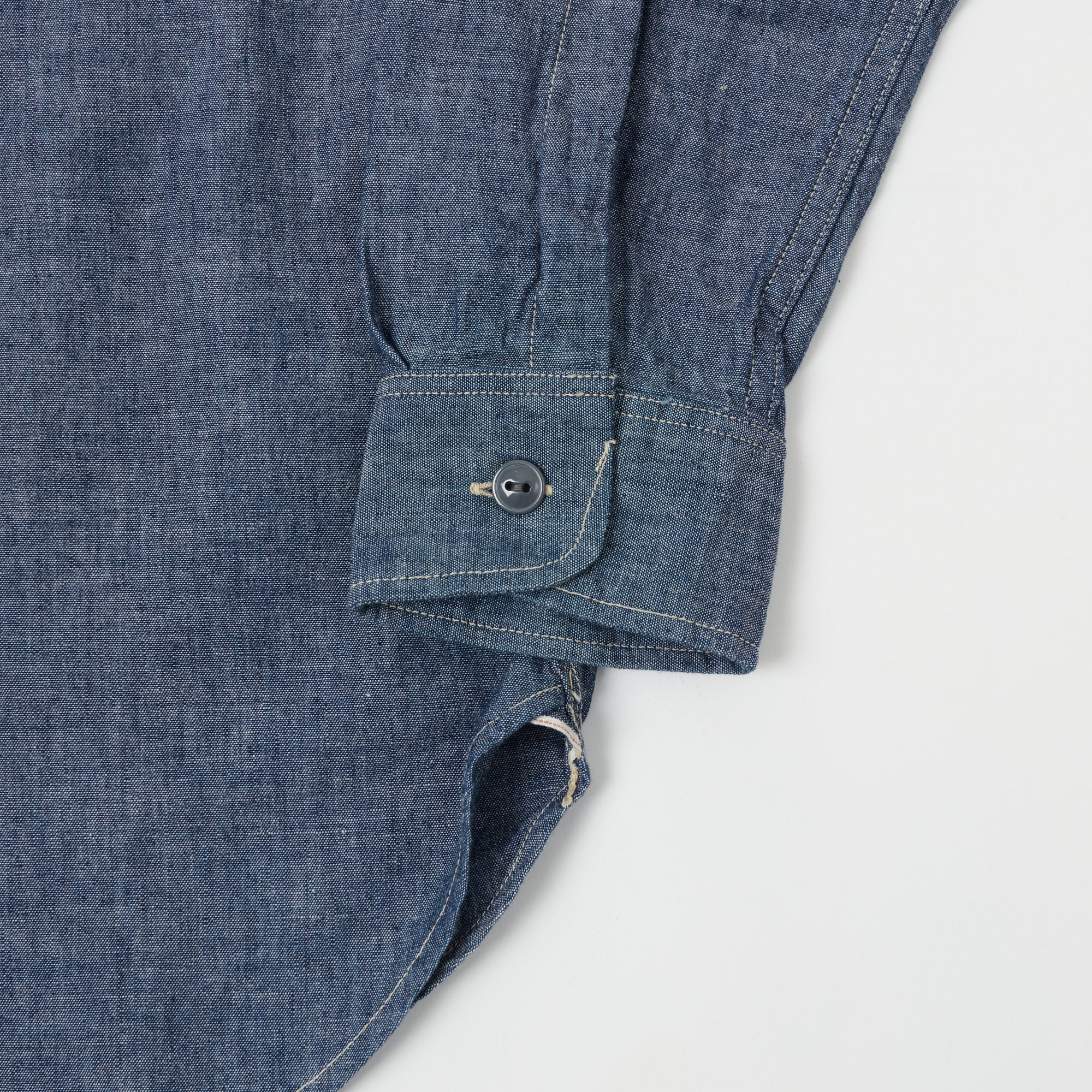 FULLCOUNT 4810 5oz Chambray Work Shirt - Indigo Blue