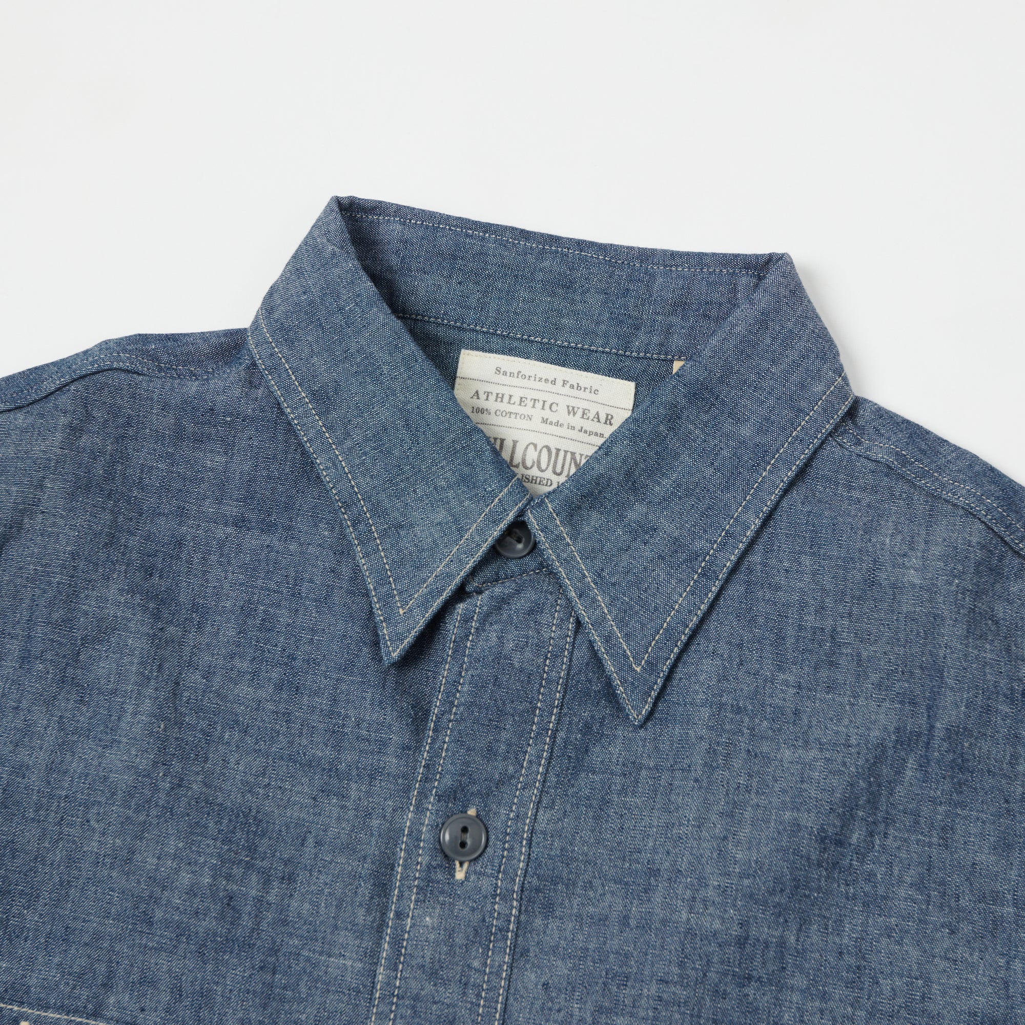 FULLCOUNT 4810 5oz Chambray Work Shirt - Indigo Blue