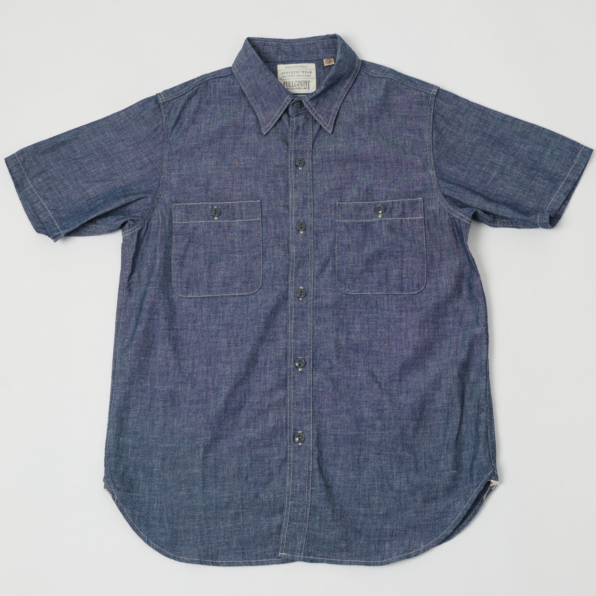FULLCOUNT 4821 5oz Chambray Work Shirt - Indigo Blue