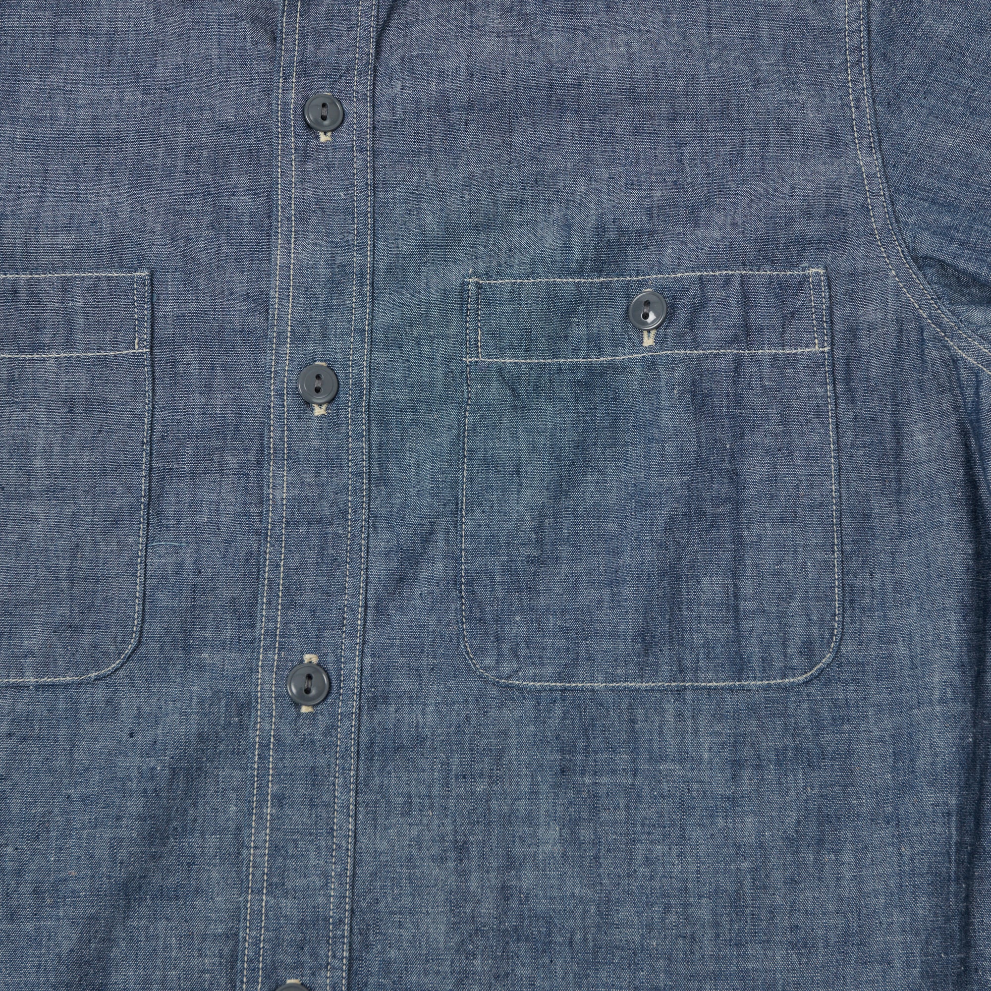 FULLCOUNT 4821 5oz Chambray Work Shirt - Indigo Blue