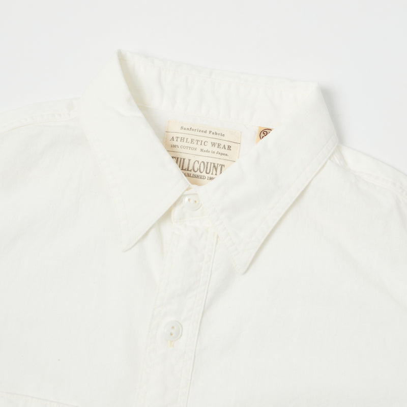 Full Count 4821 5oz Original Selvedge S/S Chambray Shirt - White | SON ...