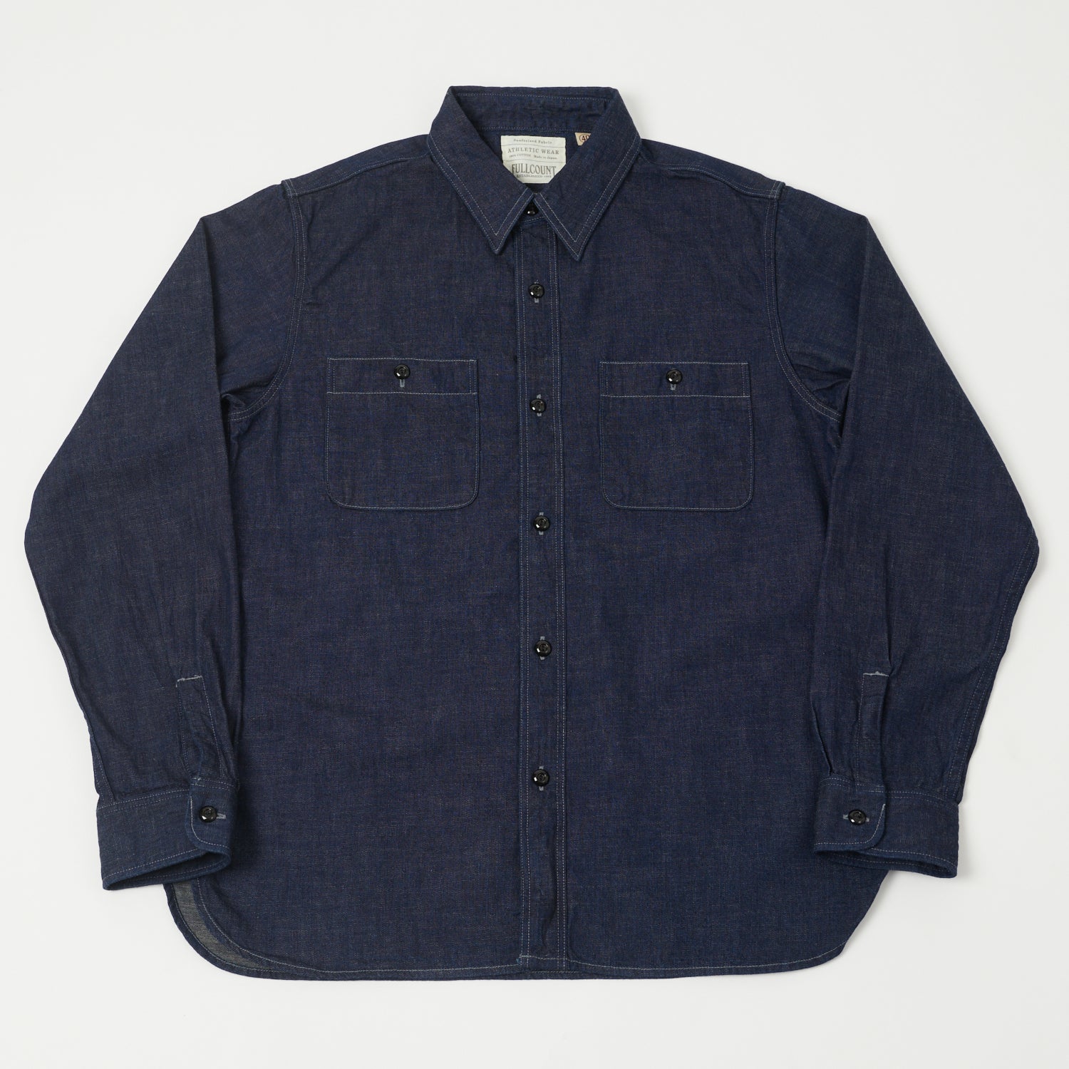 FULLCOUNT 4890 8oz Denim Work Shirt - One Wash