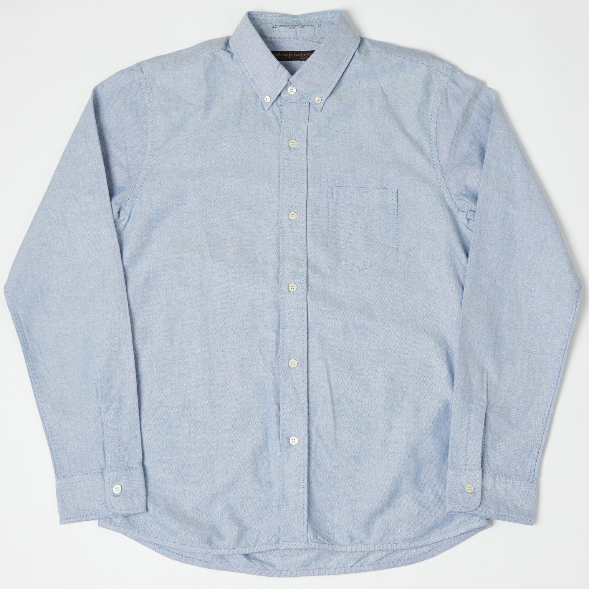 FULLCOUNT 4892 Oxford Cloth Button Down Shirt - Blue