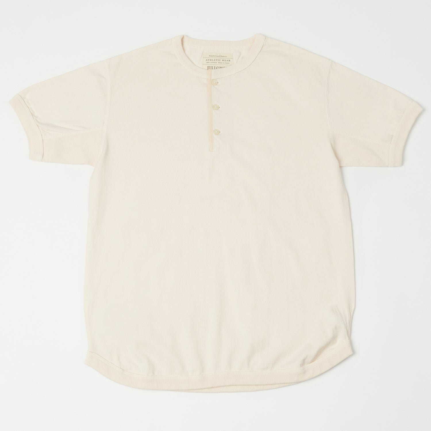 FULLCOUNT 5222H Flat Seam Heavyweight Henley - Ecru
