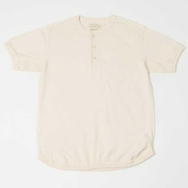 Full Count 5222H Flat Seam Heavyweight S/S Henley - Ecru | SON