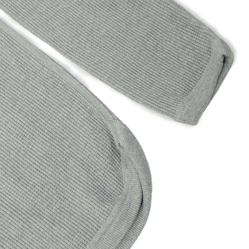 Full Count 5964 Heavyweight Waffle LS Tee - Heather Grey