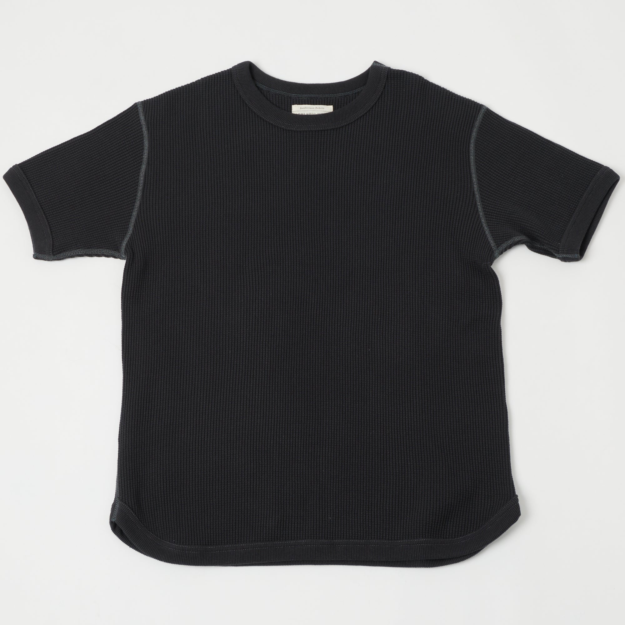 FULLCOUNT 5964S Heavyweight Waffle T-Shirt - Ink Black