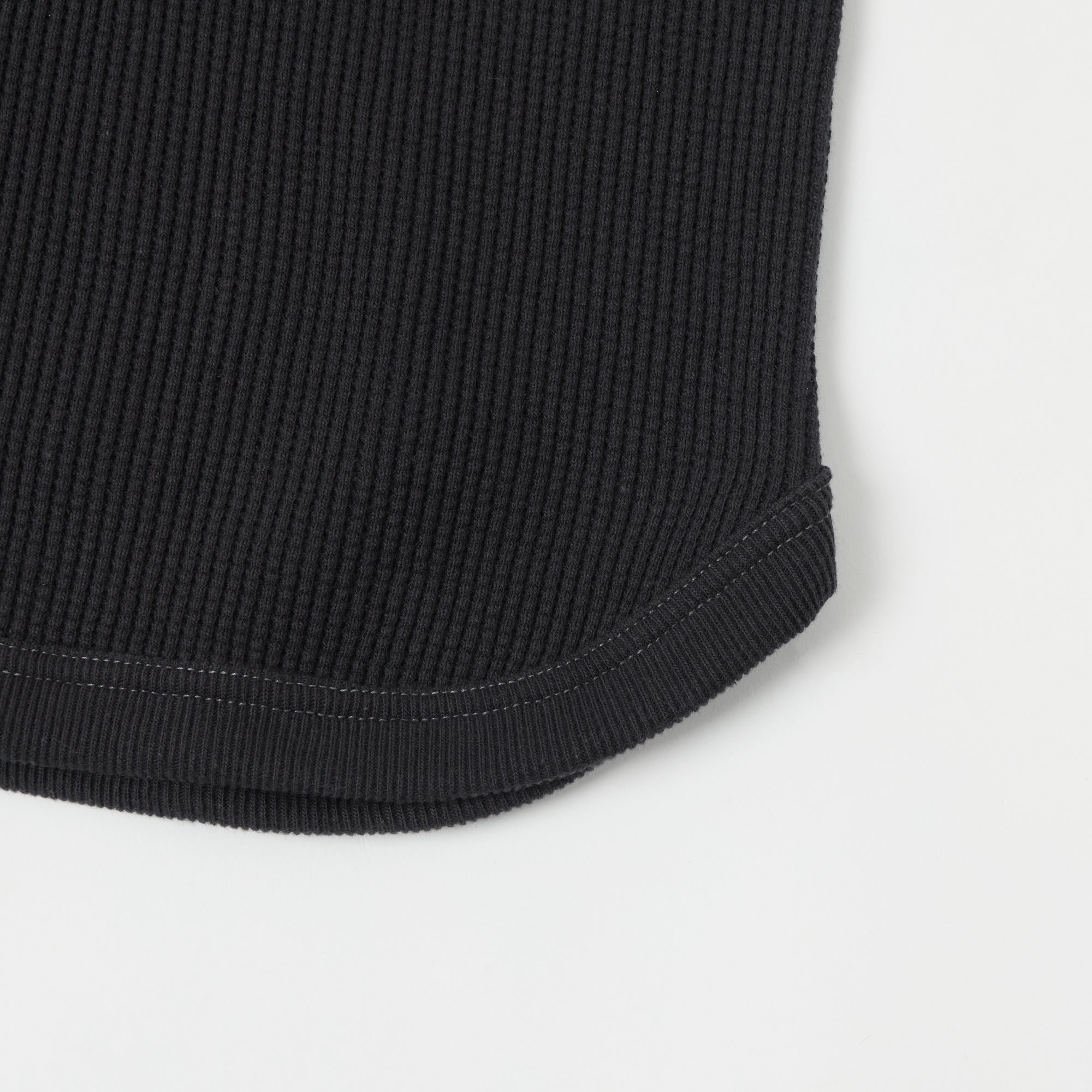 FULLCOUNT 5964S Heavyweight Waffle T-Shirt - Ink Black