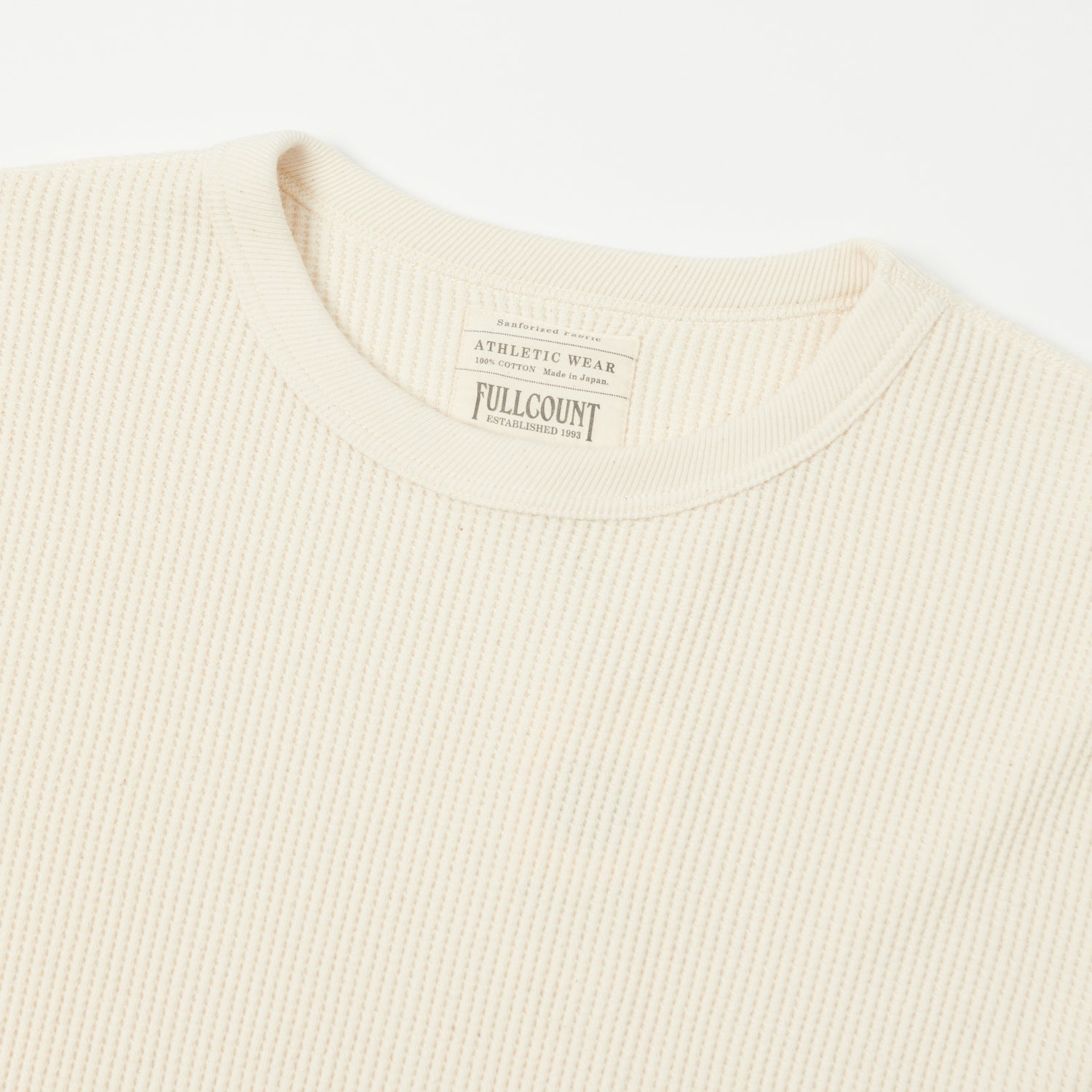 FULLCOUNT 5964 Heavyweight Waffle T-Shirt - Ecru