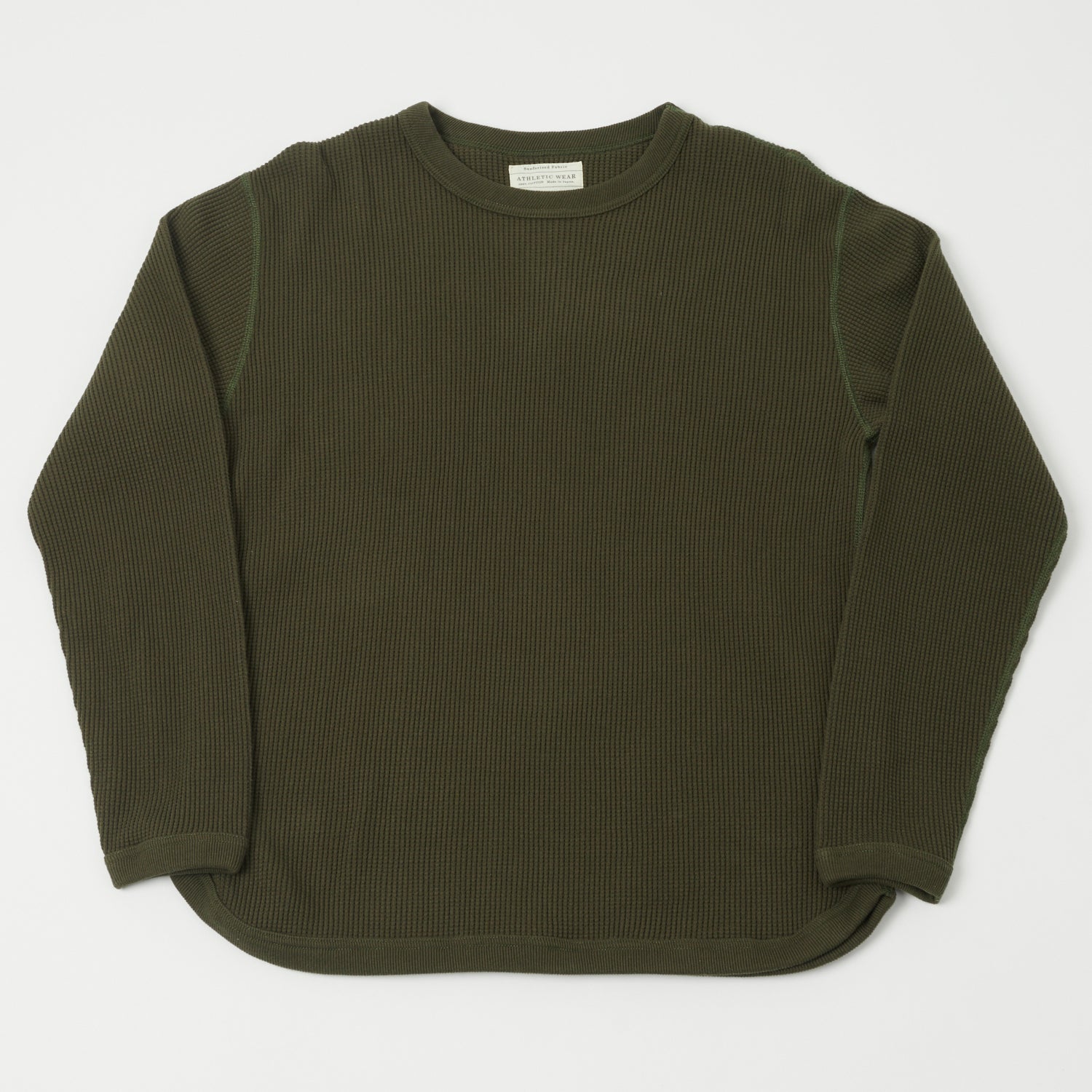 FULLCOUNT 5964 Heavyweight Waffle T-Shirt - Khaki