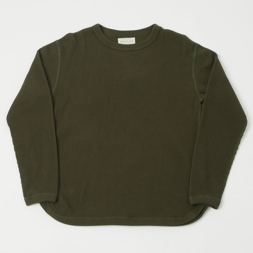 FULLCOUNT 5964 Heavyweight Waffle T-Shirt - Khaki