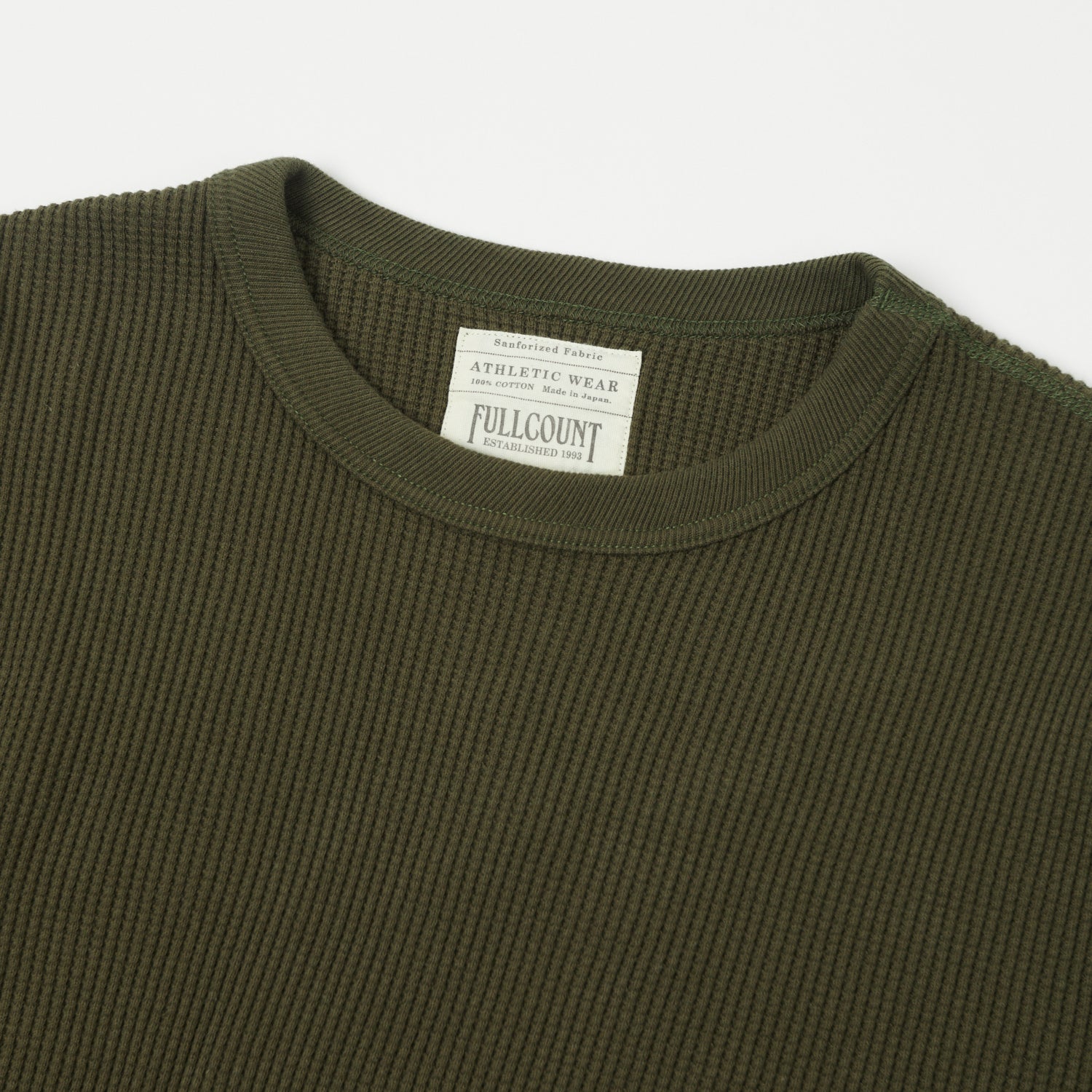 FULLCOUNT 5964 Heavyweight Waffle T-Shirt - Khaki
