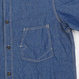 Freewheelers 1923019 Short Sleeve Work Shirt - Indigo