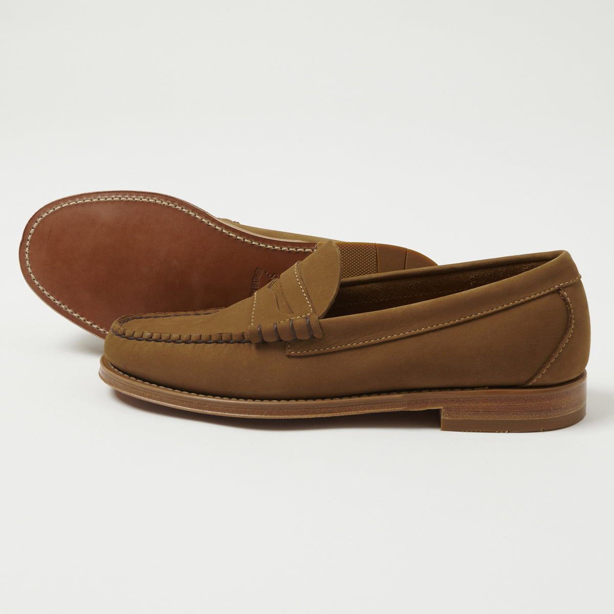G.H. Bass & Co. Weejun Larson Moc Penny Loafer - Tan Nubuck