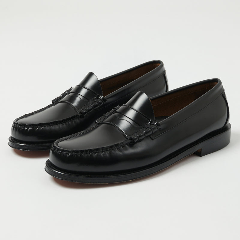 Weejuns penny loafers black hot sale leather