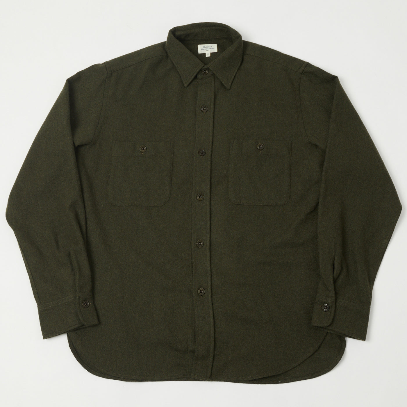 Hartford 'Percey' Wool Shirt - Army
