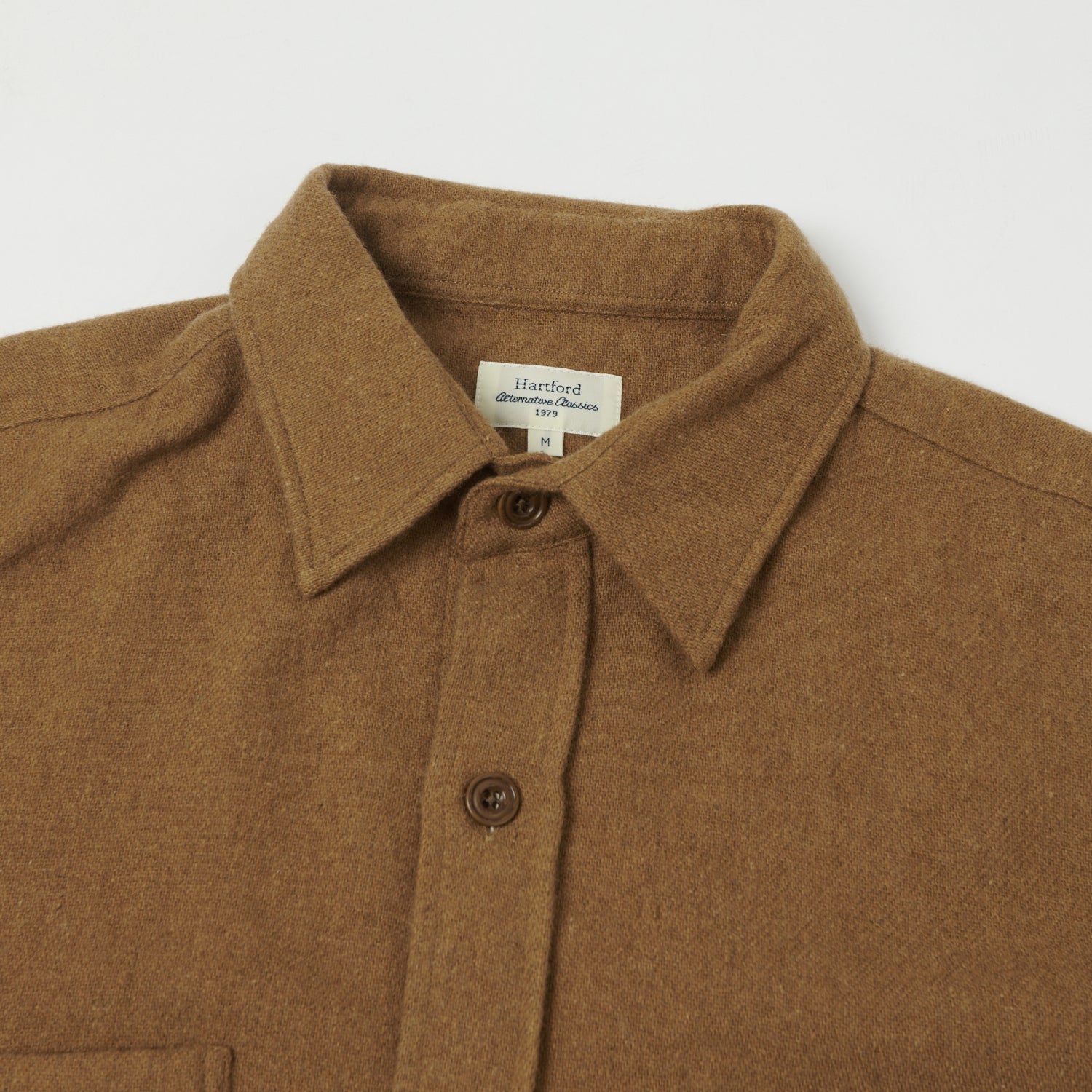Hartford 'Percey' Wool Shirt - Brown