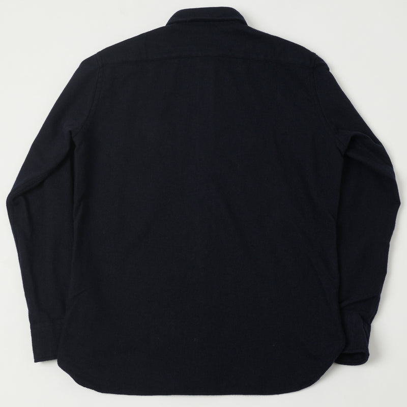 Hartford 'Percey' Wool Shirt - Navy