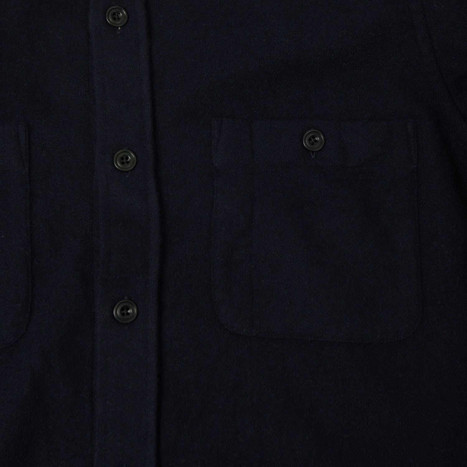 Hartford 'Percey' Wool Shirt - Navy