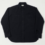 Hartford 'Percey' Wool Shirt - Navy