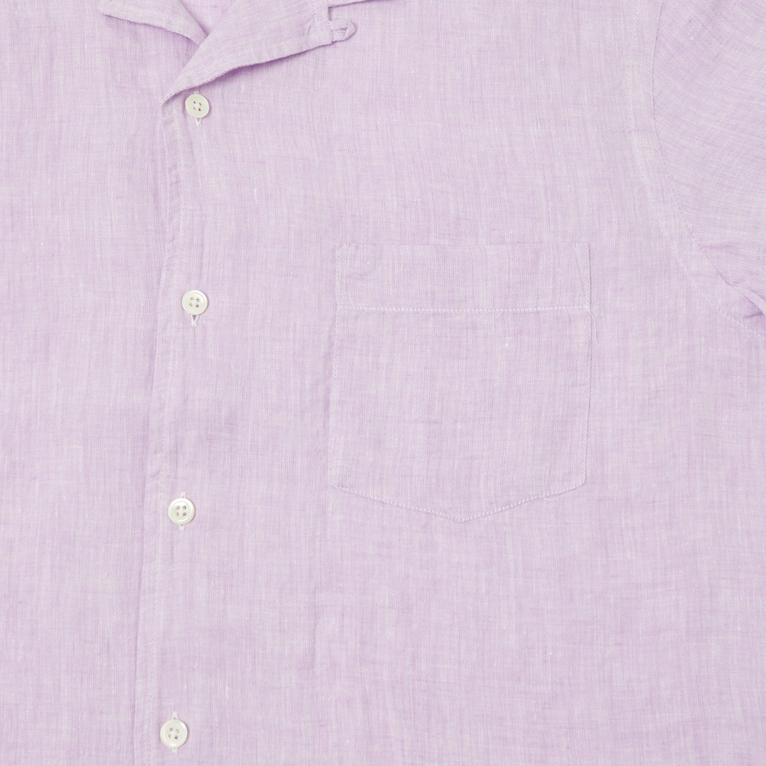 Hartford 'Palm' Camp Collar Linen Shirt - Violet
