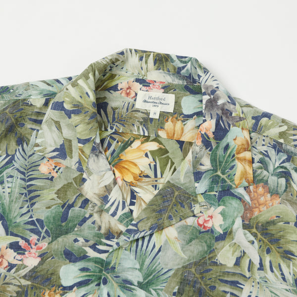 Hartford 'Jungle Monkey' Print Palm Shirt - Tropical