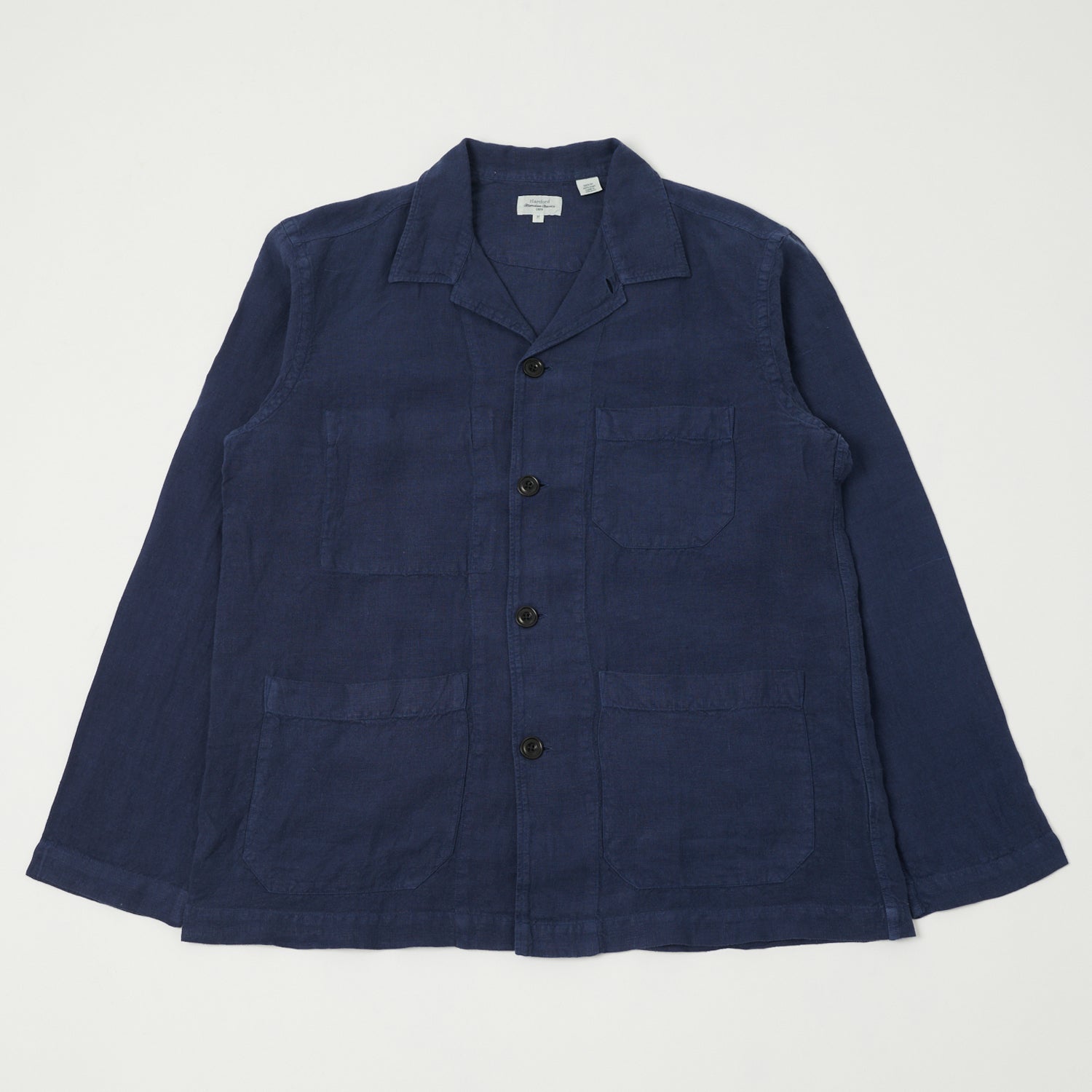 Hartford 'Perry Pat' Linen Work Jacket - Indigo