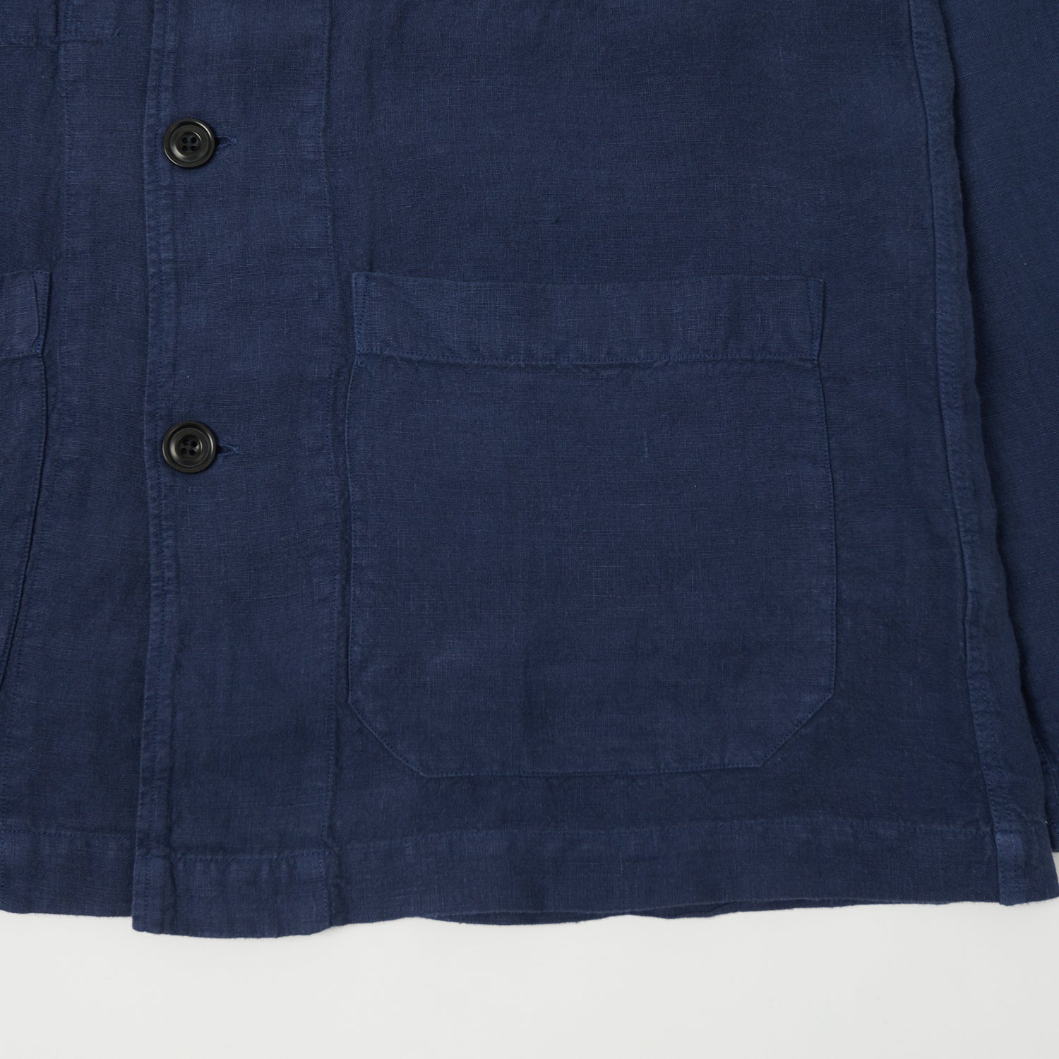 Hartford 'Perry Pat' Linen Work Jacket - Indigo