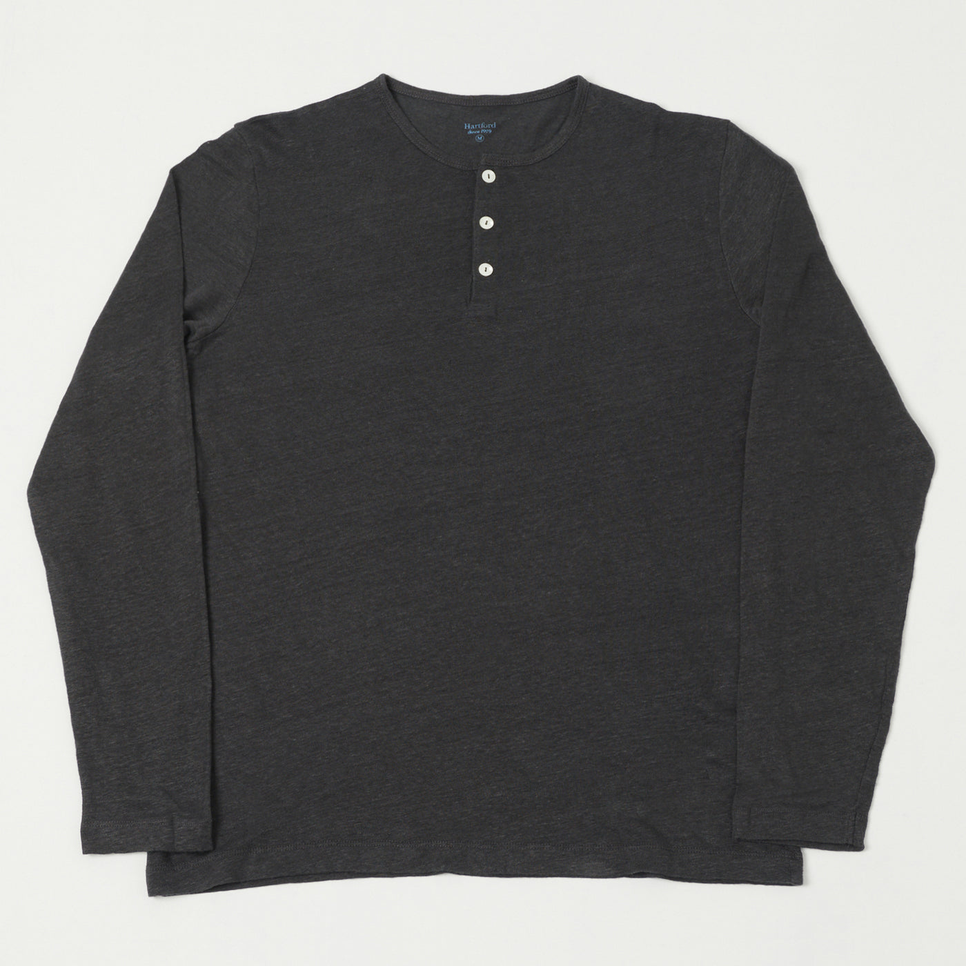 Hartford Linen Henley - Charcoal