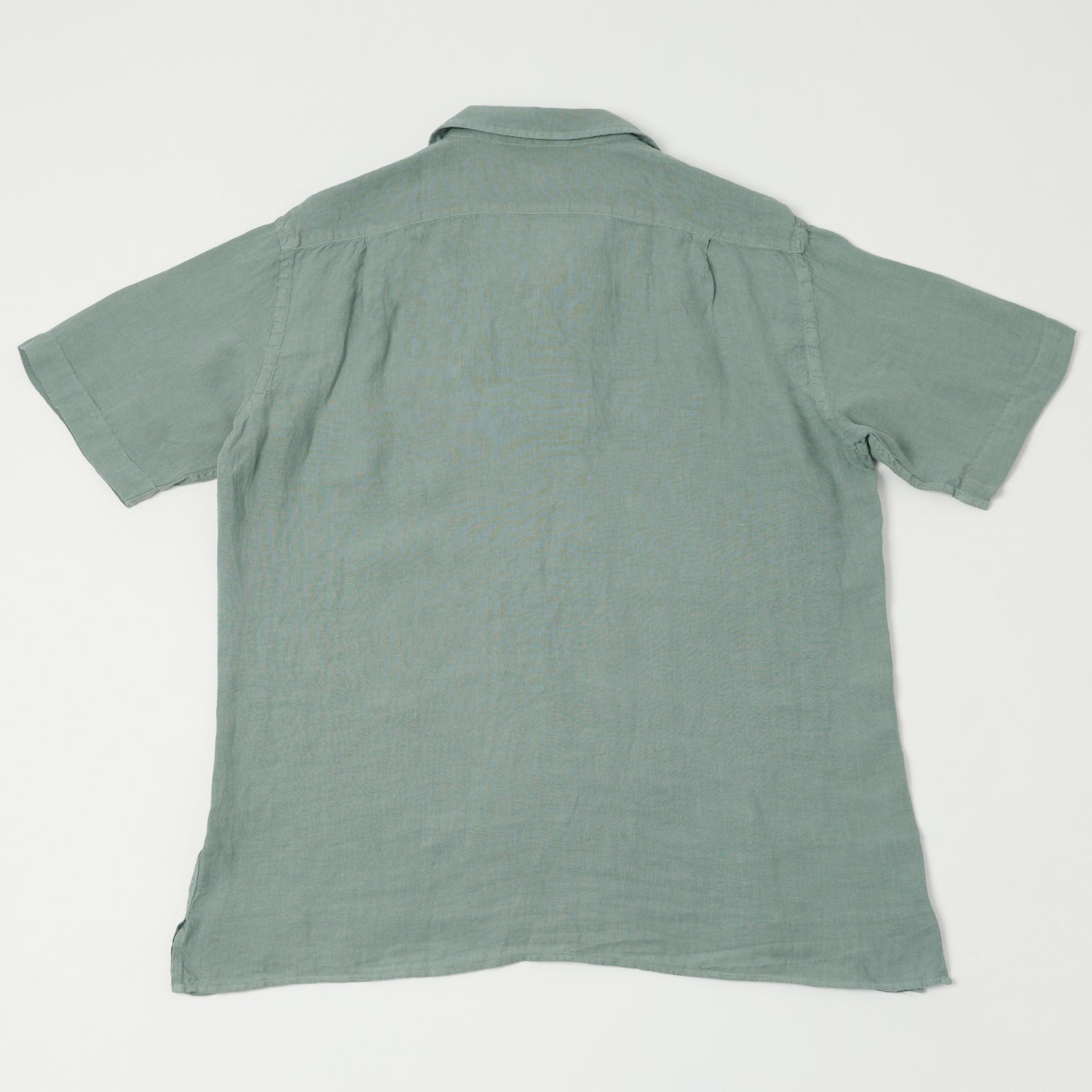 Hartford 'Palm' Camp Collar Linen Shirt - Cactus