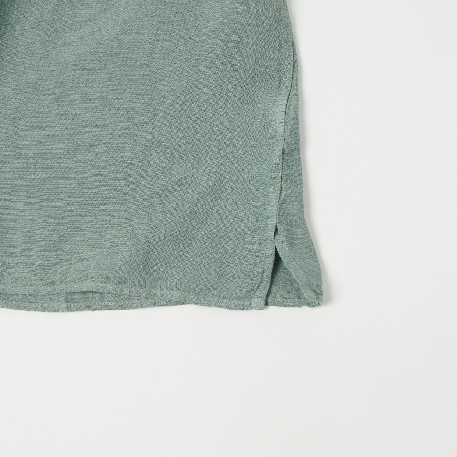 Hartford 'Palm' Camp Collar Linen Shirt - Cactus