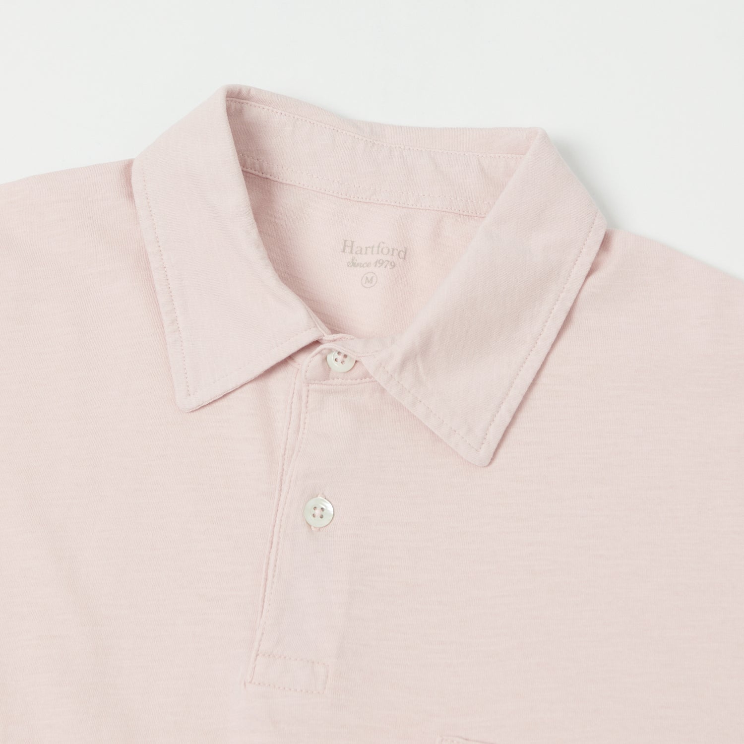 Hartford  Slub Jersey Polo Shirt - Faded Pink