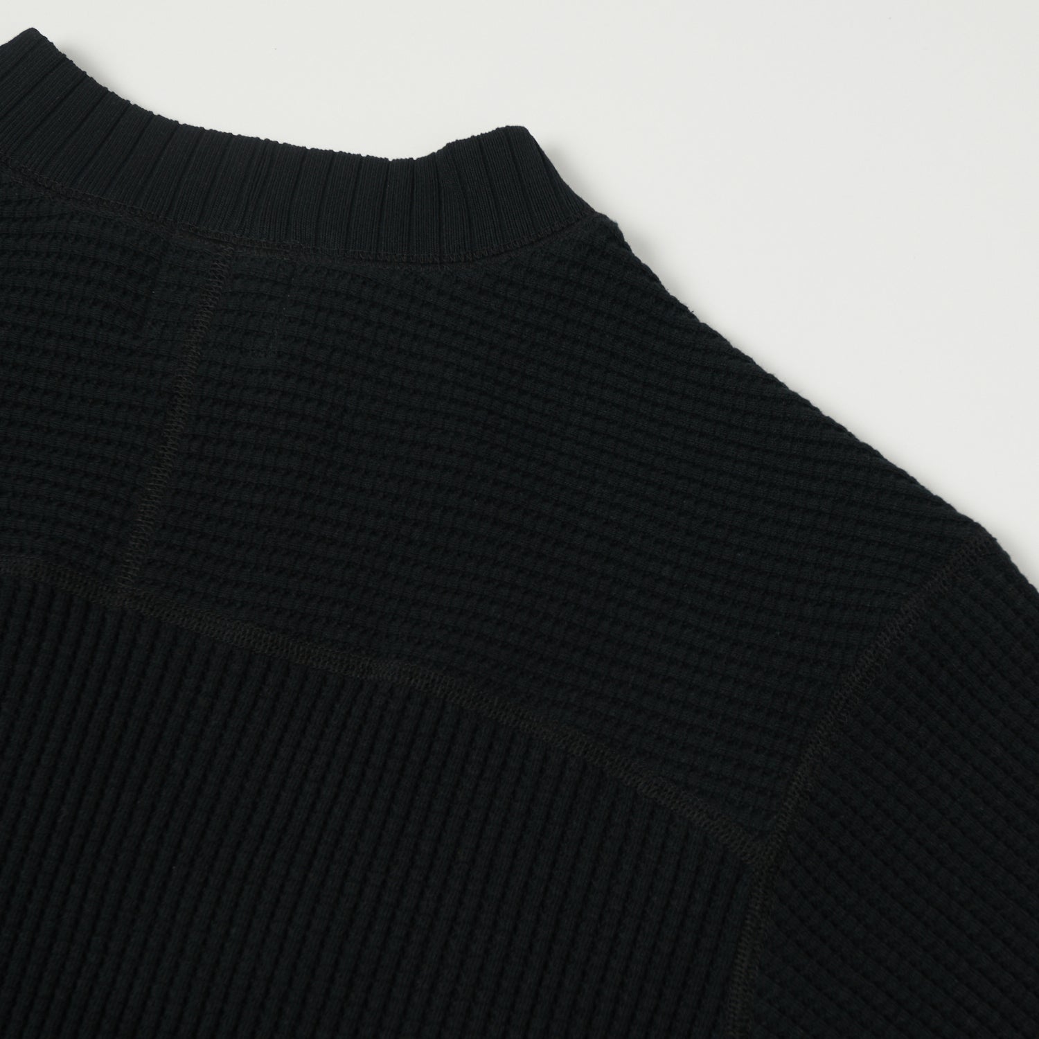 Jackman Midneck Waffle Sweatshirt - Black