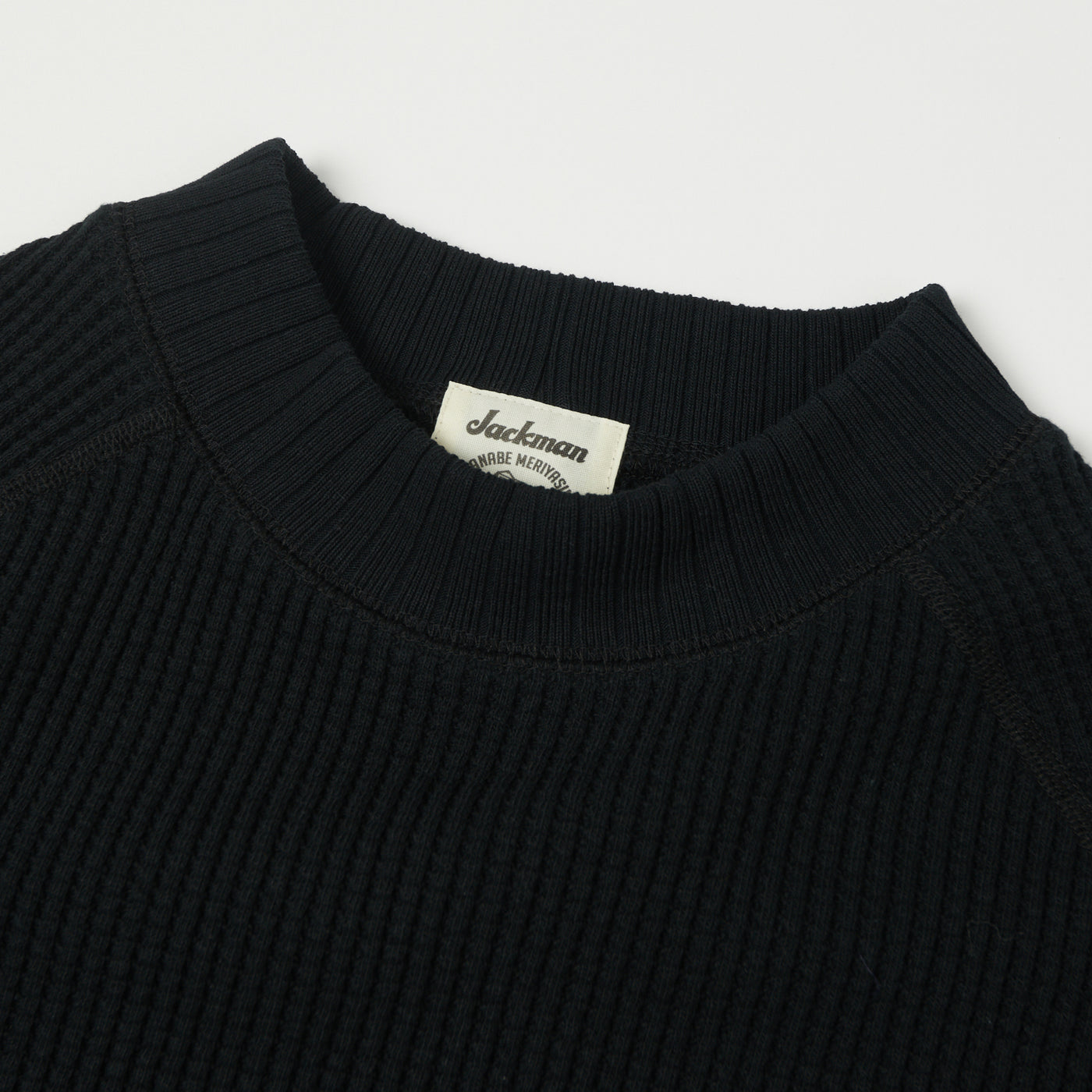 Jackman Midneck Waffle Sweatshirt - Black